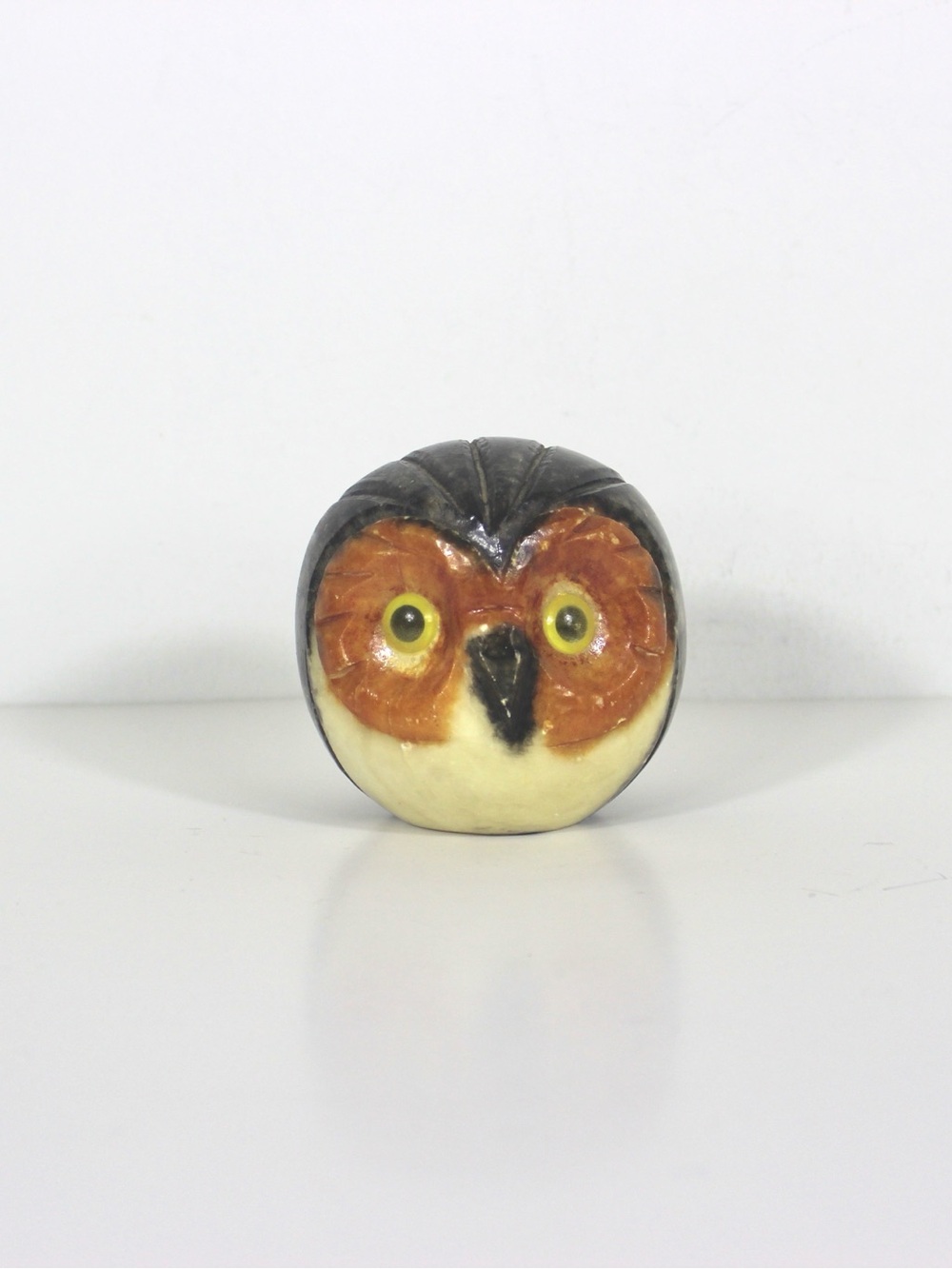 Hand Carved Italian Alabaster Owl Mid Century